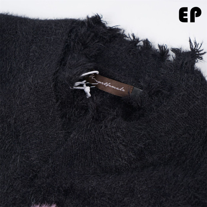 Women Knitted Sweater Pullover Pullover Cardigan Ripped Top