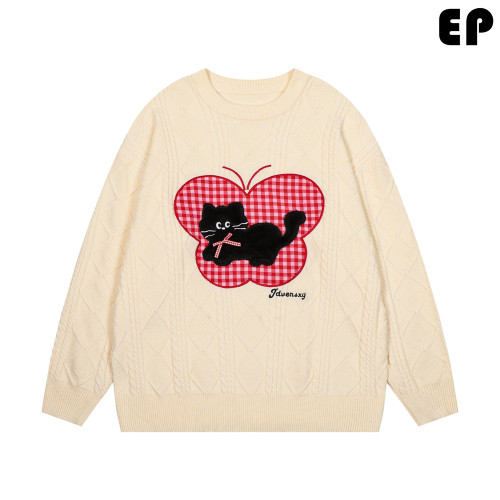 Women Knitted Sweater Pullover Pullover Cardigan Ripped Top