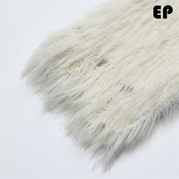 Women Knitted Sweater Pullover Pullover Cardigan Ripped Top