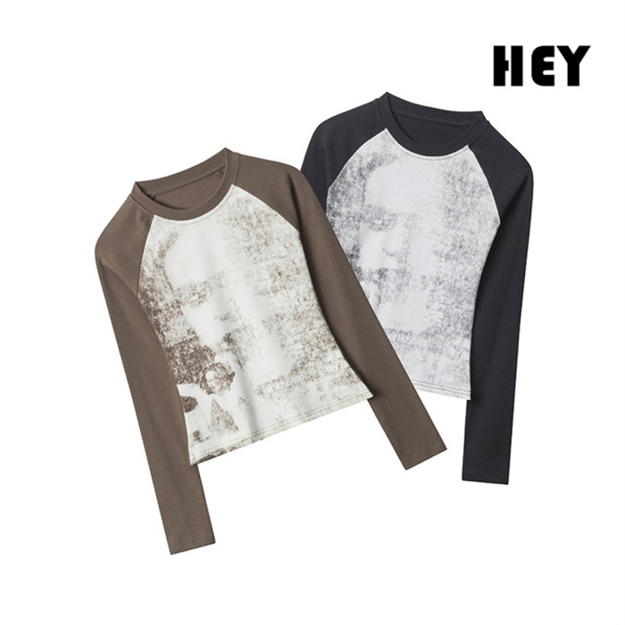 Women Hot Girl Style Slim Long Sleeve Bottoming Shirt Slim T-shirt