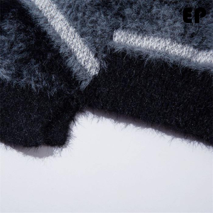 Women Knitted Sweater Pullover Pullover Cardigan Ripped Top