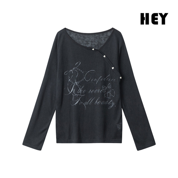 Women Hot Girl Style Slim Long Sleeve Bottoming Shirt Slim T-shirt