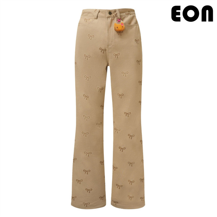 Women Washed Straight Leg Jeans Bottoms Trousers Outfits Casual Jeans