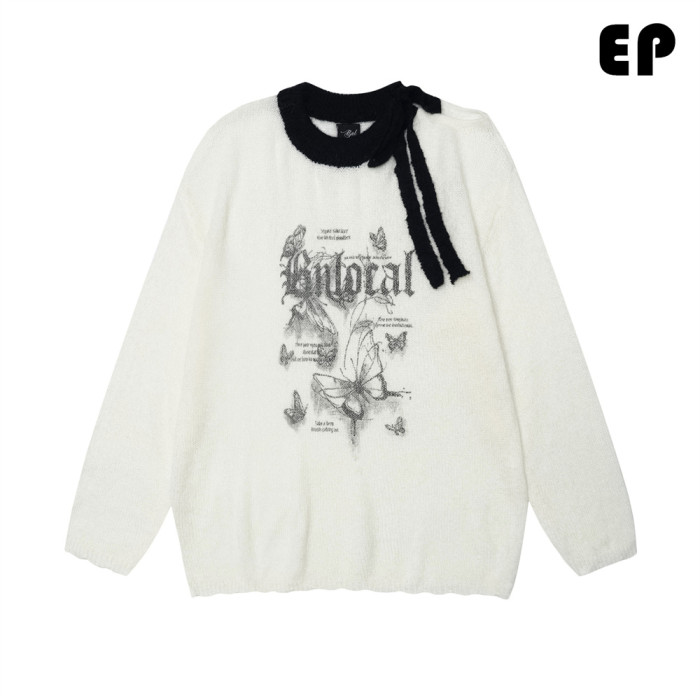 Women Knitted Sweater Pullover Pullover Cardigan Ripped Top