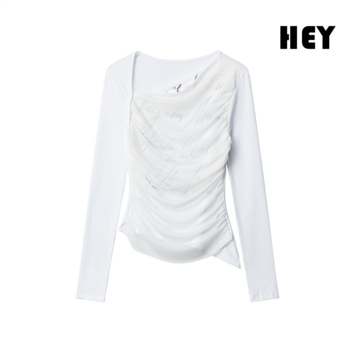 Women Hot Girl Style Slim Long Sleeve Bottoming Shirt Slim T-shirt