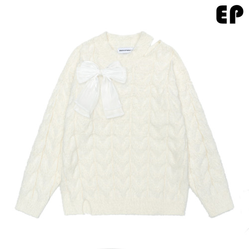Women Knitted Sweater Pullover Pullover Cardigan Ripped Top