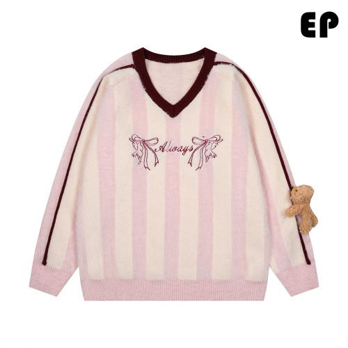 Women Knitted Sweater Pullover Pullover Cardigan Ripped Top