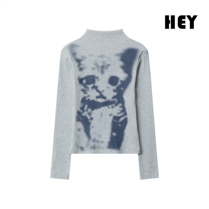 Women Hot Girl Style Slim Long Sleeve Bottoming Shirt Slim T-shirt