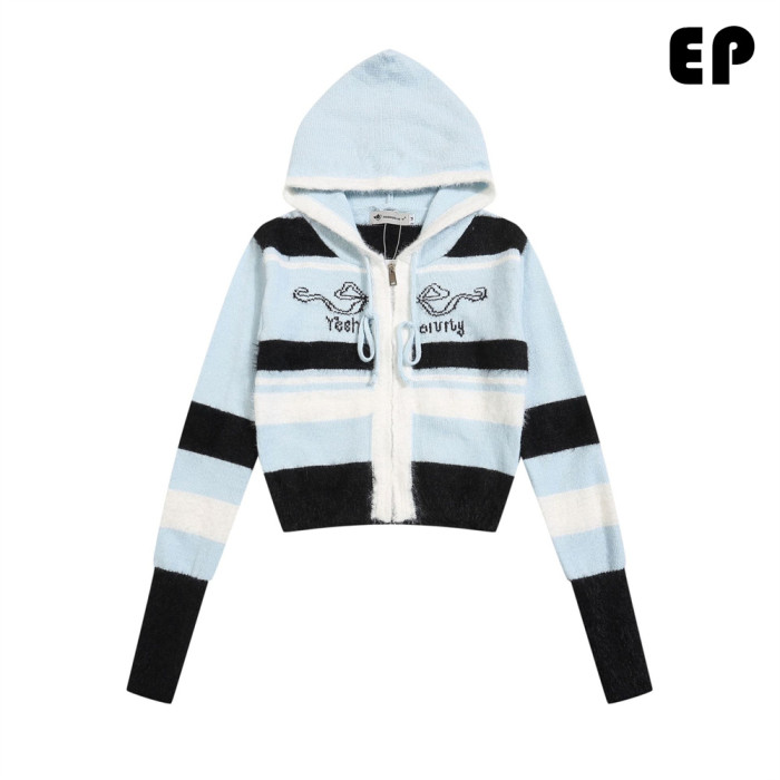 Women Knitted Sweater Pullover Pullover Cardigan Ripped Top