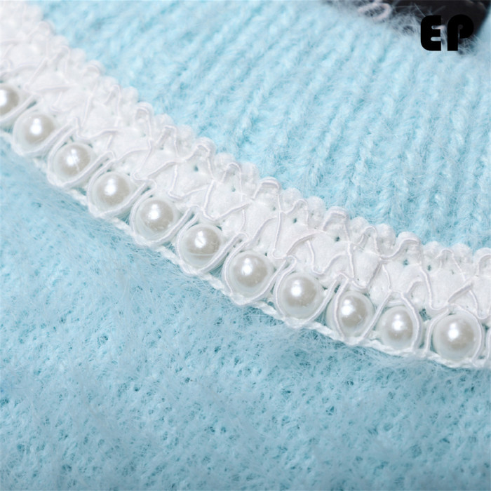 Women Knitted Sweater Pullover Pullover Cardigan Ripped Top