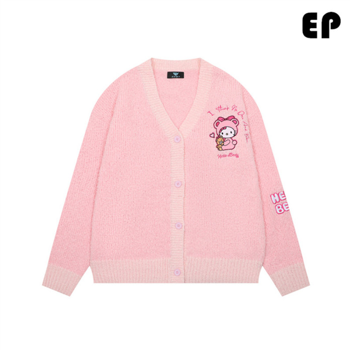 Women Knitted Sweater Pullover Pullover Cardigan Ripped Top