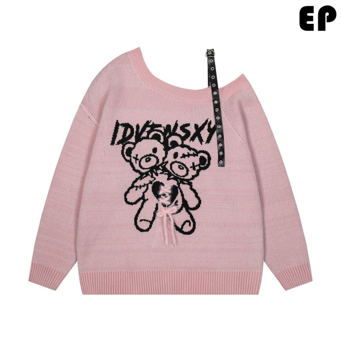 Women Knitted Sweater Pullover Pullover Cardigan Ripped Top