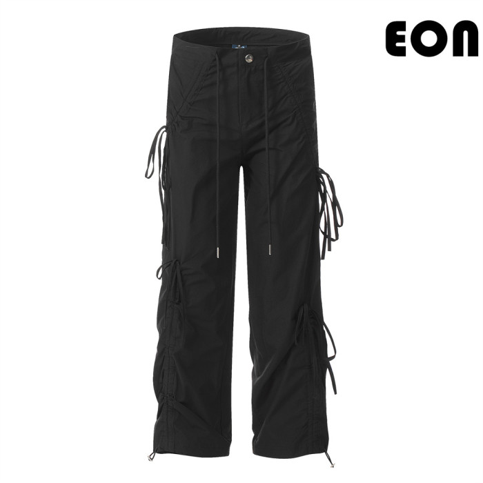 Women Overalls With Bright Thread Pants Anti Splash Trousers Loose pants Wide-leg Pants Casual Pants