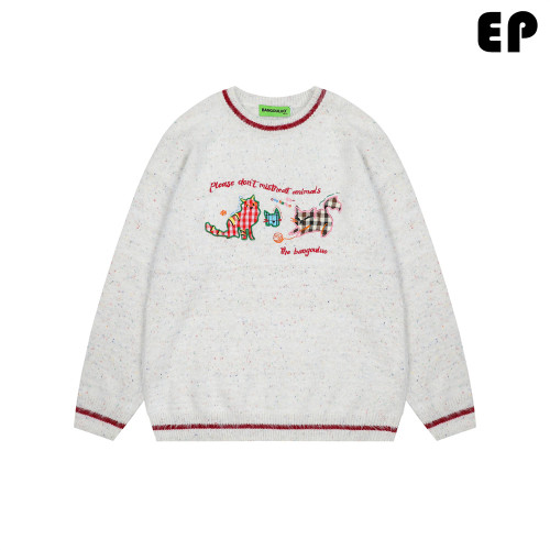 Women Knitted Sweater Pullover Pullover Cardigan Ripped Top