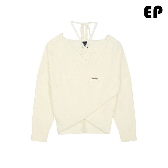 Women Knitted Sweater Pullover Pullover Cardigan Ripped Top