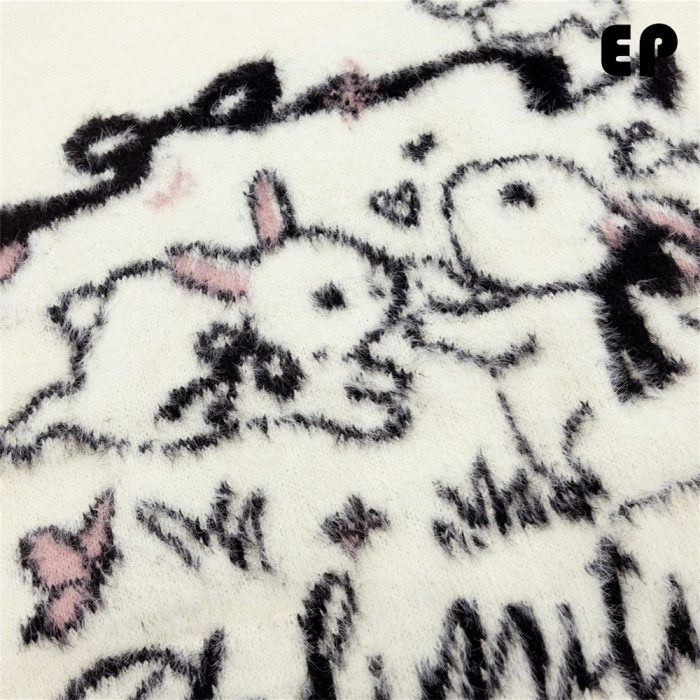 Women Knitted Sweater Pullover Pullover Cardigan Ripped Top