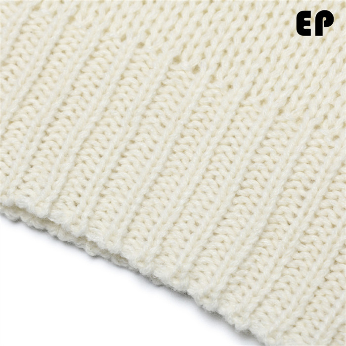 Women Knitted Sweater Pullover Pullover Cardigan Ripped Top