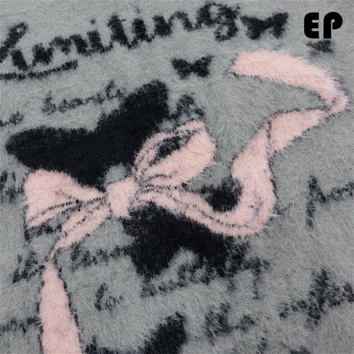 Women Knitted Sweater Pullover Pullover Cardigan Ripped Top