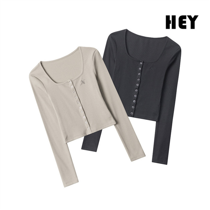 Women Hot Girl Style Slim Long Sleeve Bottoming Shirt Slim T-shirt