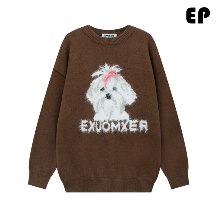 Women Knitted Sweater Pullover Pullover Cardigan Ripped Top