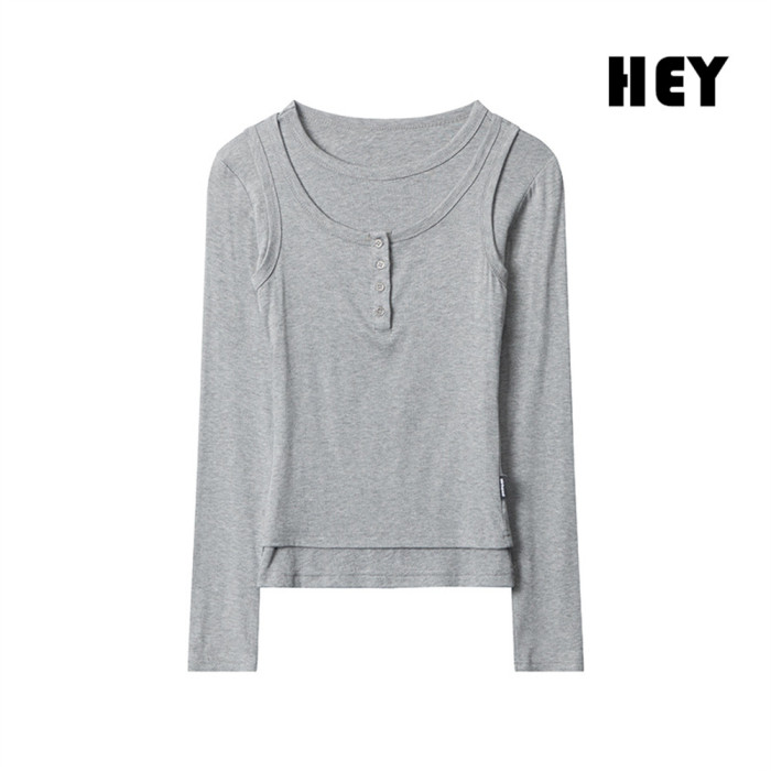 Women Hot Girl Style Slim Long Sleeve Bottoming Shirt Slim T-shirt