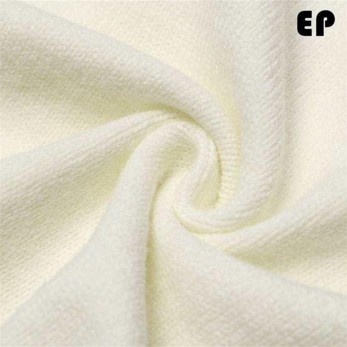 Women Knitted Sweater Pullover Pullover Cardigan Ripped Top