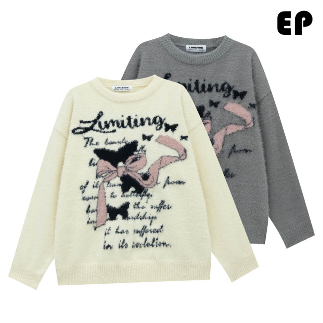 Women Knitted Sweater Pullover Pullover Cardigan Ripped Top