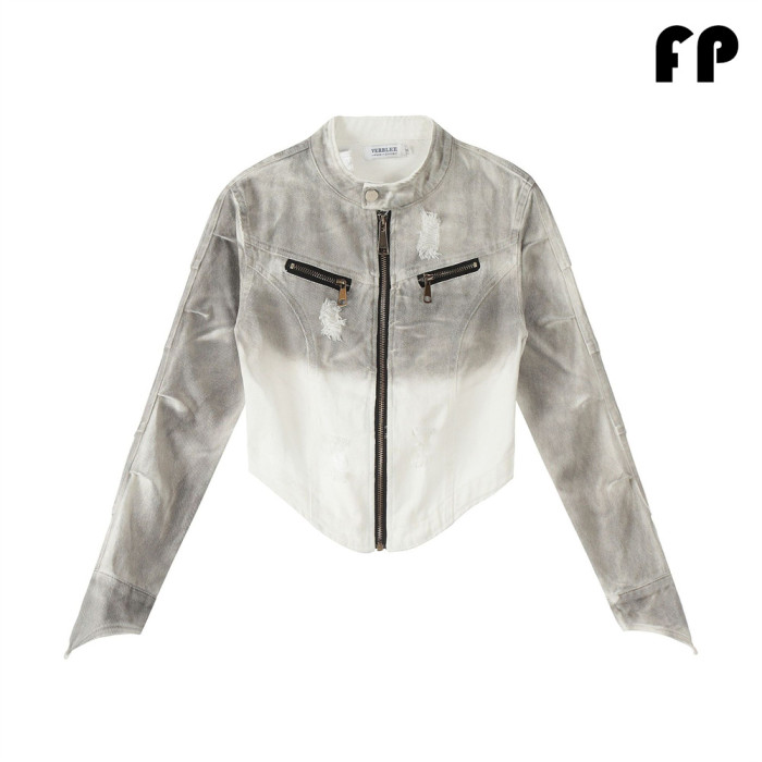 Women Jackets Hooded Lapel Jackets Windbreaker Denim Jackets