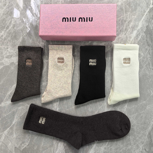 Premium Mid-calf Socks Long Socks for Men Women Complete Collection for Winter Work Daily Life 5 Pairs