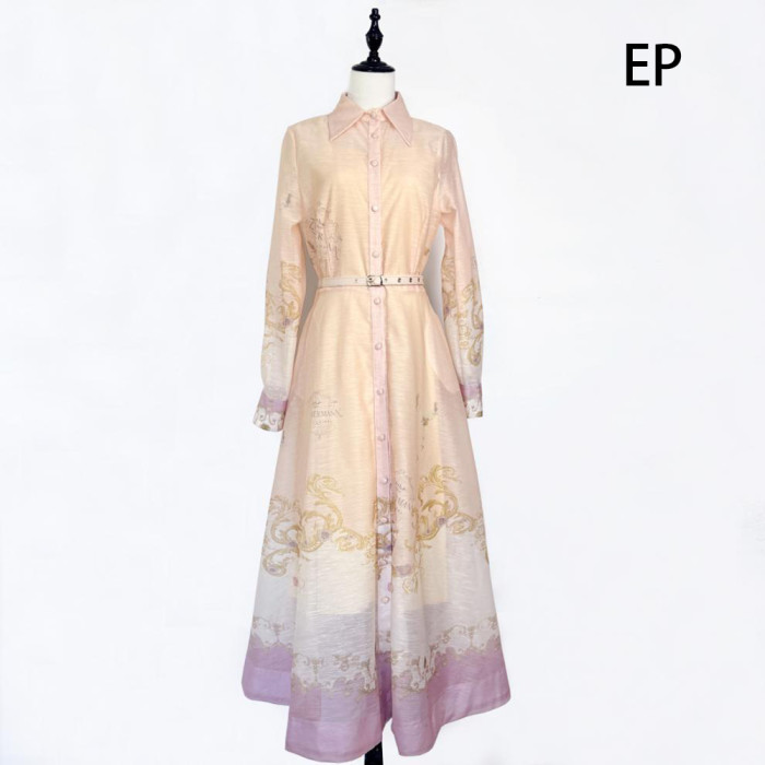 Women French Elegant Floral Print Maxi Dress Summer Long Dress