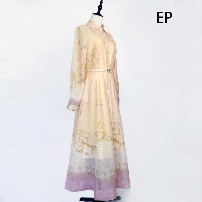 Women French Elegant Floral Print Maxi Dress Summer Long Dress