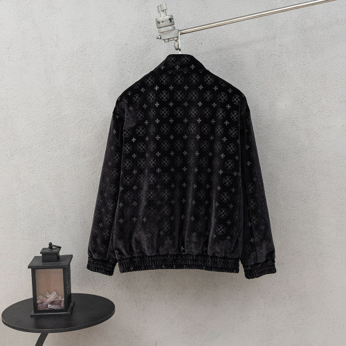 Men Long Sleeve Zip Up Baseball Jackets Fleece Jersey Tops Women Tracksuit