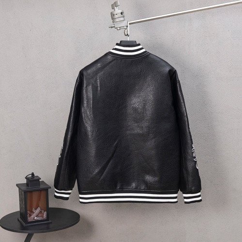 Men Long Sleeve Baseball Jackets Leather Jersey Tops Women Tracksuit