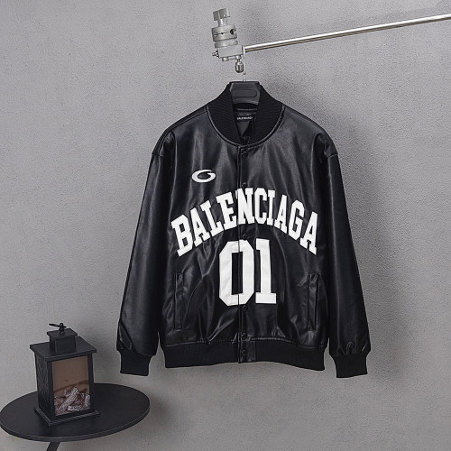 Men Long Sleeve Zip Up Baseball Jackets Leather Jersey Tops Women Tracksuit
