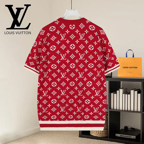 Men Women Knit T-shirt Short Sleeve T-shirt Pullover Tops Sweatshirt Unisex Tee Casual T-shirt