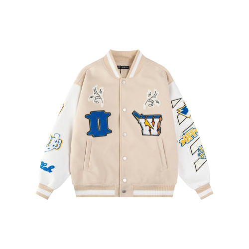 Men Long Sleeve Baseball Jackets Leather Jersey Tops Women Tracksuit