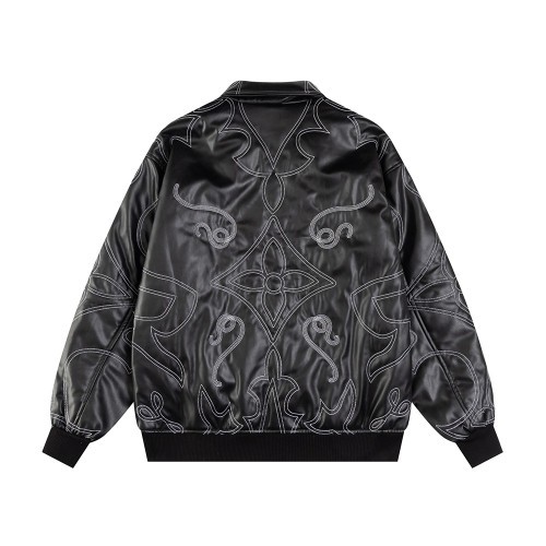 Men Long Sleeve Baseball Jackets Leather Jersey Tops Women Tracksuit