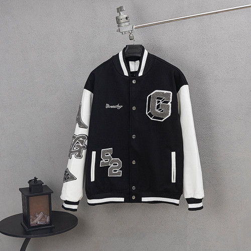 Men Long Sleeve Baseball Jackets Leather Jersey Tops Women Tracksuit