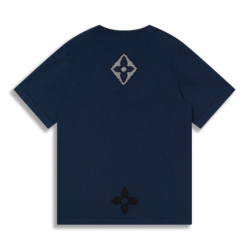 Men Women Knit T-shirt Short Sleeve T-shirt Pullover Tops Sweatshirt Unisex Tee Casual T-shirt