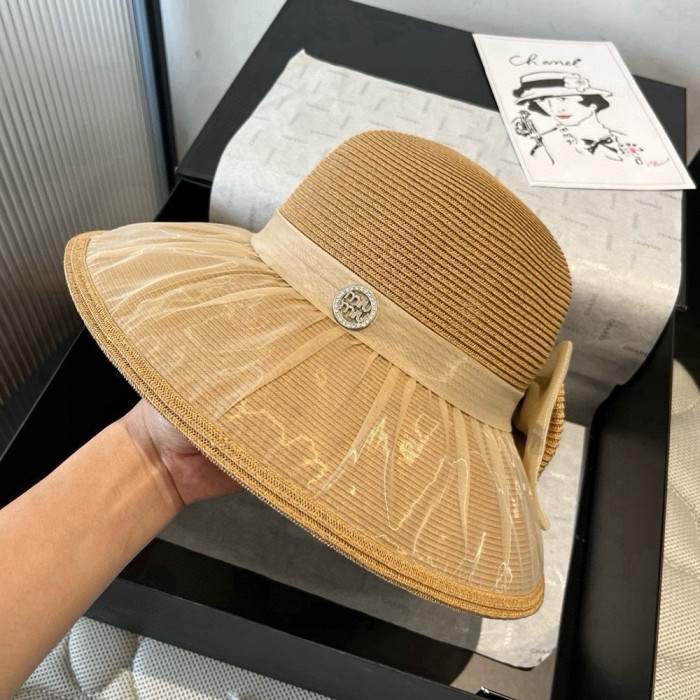 Summer Women Casual Bucket Hat Narrow Flared Brim Cloche Hat Beach Headwear Caps Unisex