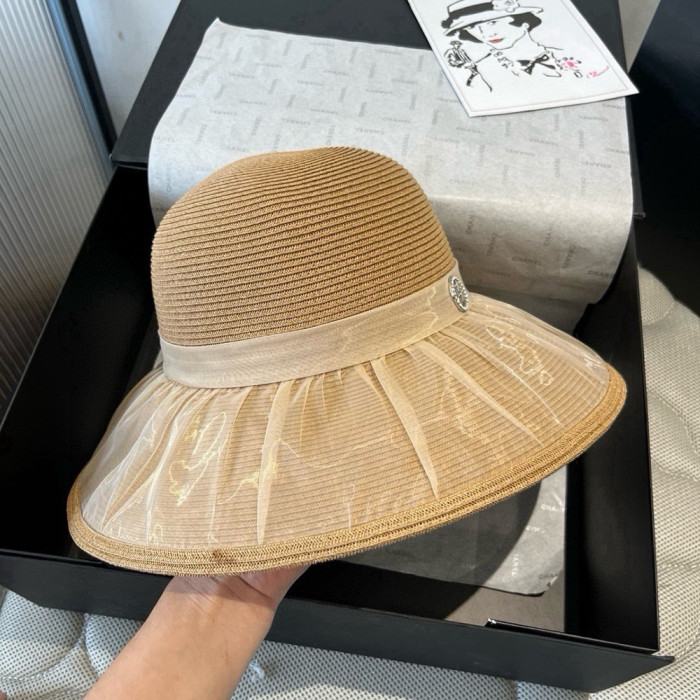 Summer Women Casual Bucket Hat Narrow Flared Brim Cloche Hat Beach Headwear Caps Unisex