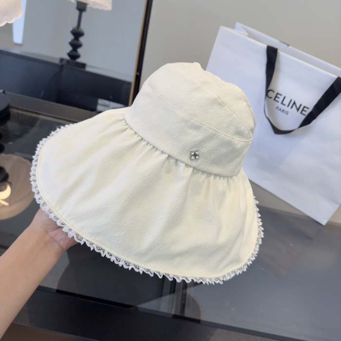 Summer Women Casual Bucket Hat Narrow Flared Brim Cloche Hat Beach Headwear Caps Unisex