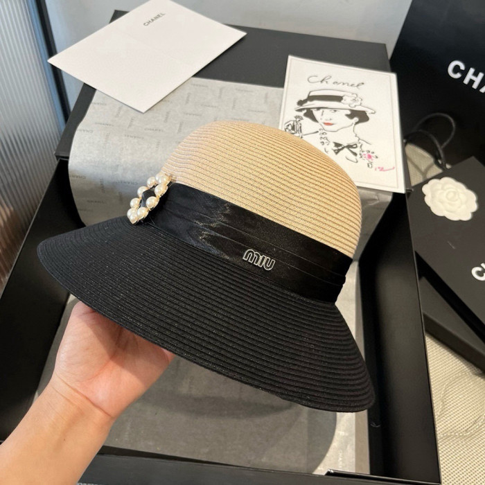 Summer Women Casual Bucket Hat Narrow Flared Brim Cloche Hat Beach Headwear Caps Unisex