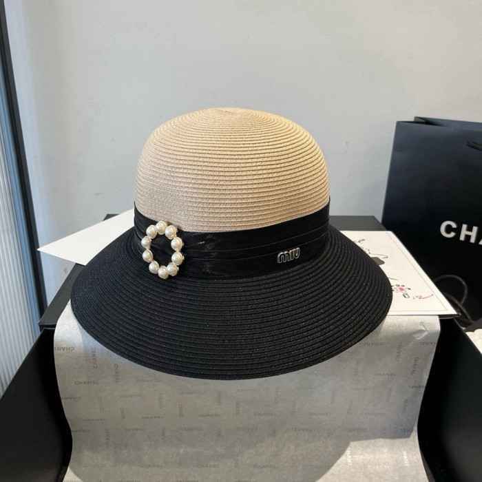 Summer Women Casual Bucket Hat Narrow Flared Brim Cloche Hat Beach Headwear Caps Unisex