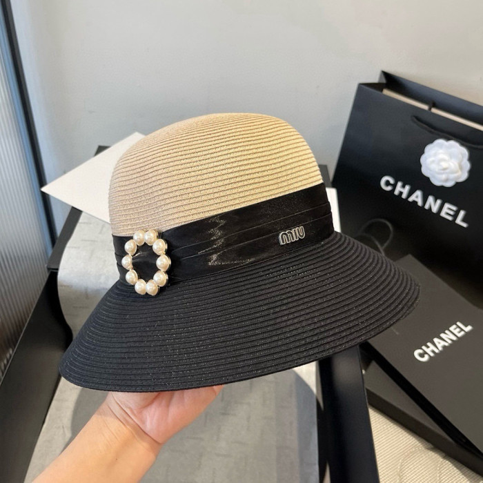 Summer Women Casual Bucket Hat Narrow Flared Brim Cloche Hat Beach Headwear Caps Unisex