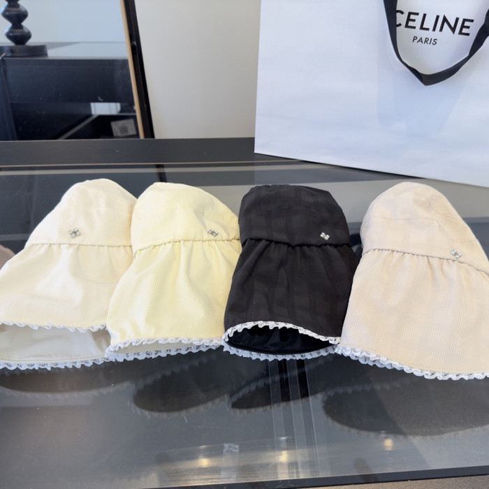 Summer Women Casual Bucket Hat Narrow Flared Brim Cloche Hat Beach Headwear Caps Unisex