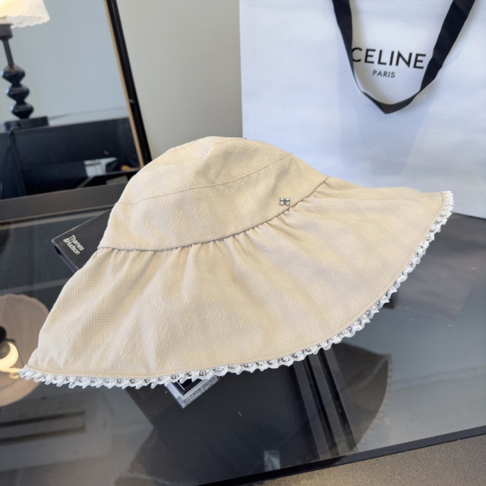 Summer Women Casual Bucket Hat Narrow Flared Brim Cloche Hat Beach Headwear Caps Unisex