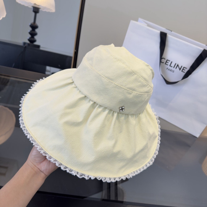 Summer Women Casual Bucket Hat Narrow Flared Brim Cloche Hat Beach Headwear Caps Unisex