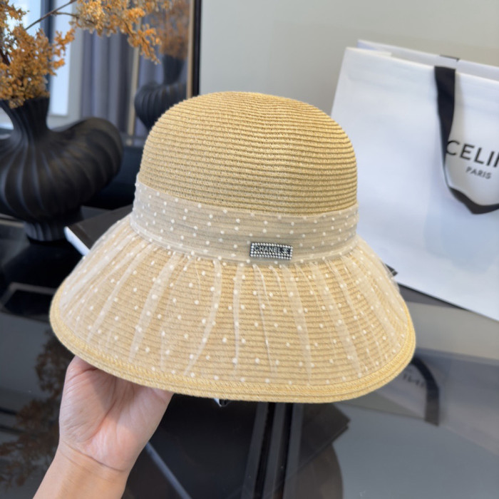 Summer Women Casual Bucket Hat Narrow Flared Brim Cloche Hat Beach Headwear Caps Unisex