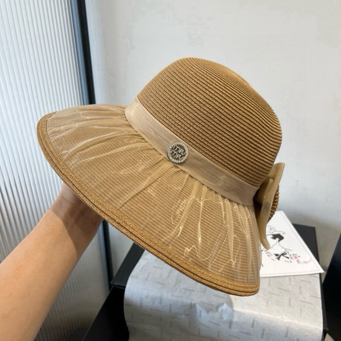 Summer Women Casual Bucket Hat Narrow Flared Brim Cloche Hat Beach Headwear Caps Unisex